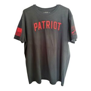 Grunt Style Patriot Navy Blue Tee with Red Accents